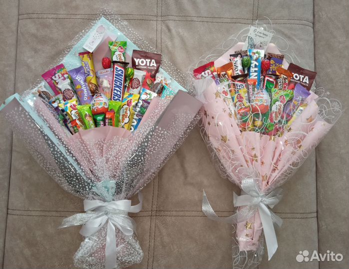 Сладкие букеты из конфет