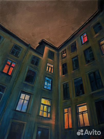 Картина городской пейзаж