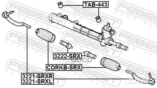 Тяга рулевая cadillac SRX 2004-2009 3222-SRX