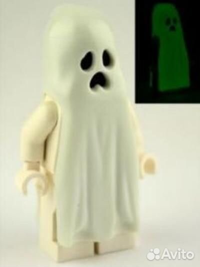 Минифигурка Lego gen043 Ghost with Pointed Top Shr