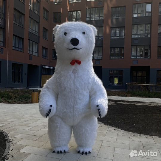 Белый мишка и Хаги Ваги с поздравлением