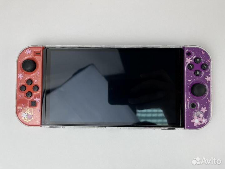 Чехол для Nintendo Switch Oled-Сакура(Прозрачный)