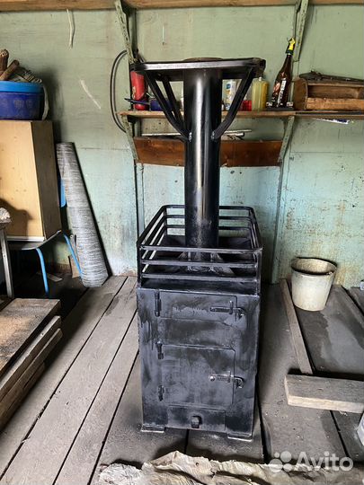 Печь для бани с баком