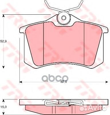 Колодки тормозные дисковые зад 0,917 GDB823