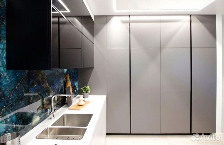 Угловая кухня с мдф фасадами в