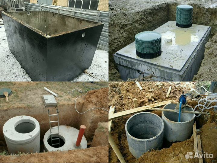 Септики выгребные ямы из бетонных колец