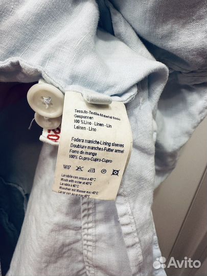 Пиджак 100% лен мужской 46 48