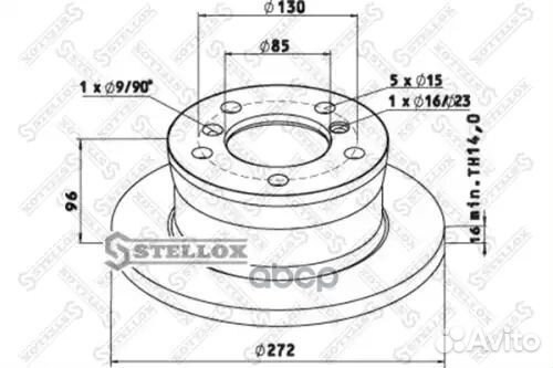 85-00763-SX диск тормозной 272x97x16x85 n5+n1d17