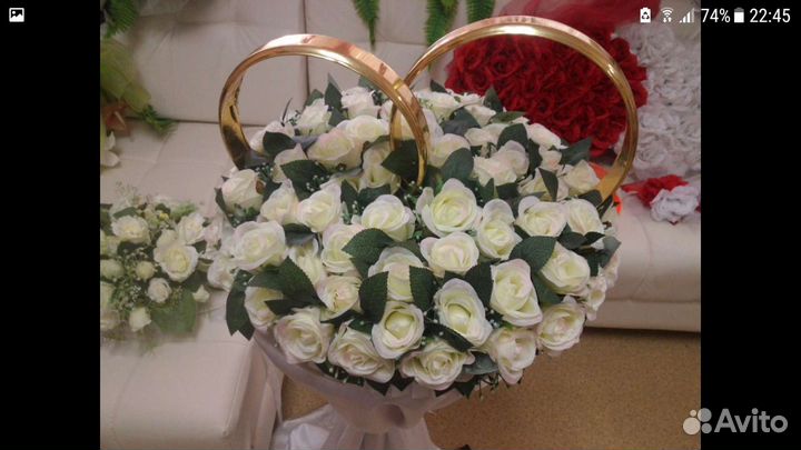 Кольца на машину свадебные