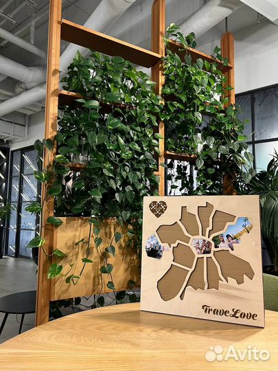 Фоторамка-пазл в виде карты