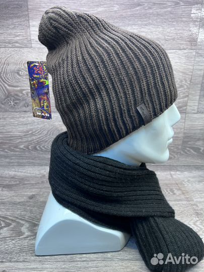 Шапка мужская вязаная из шерсти, WAG