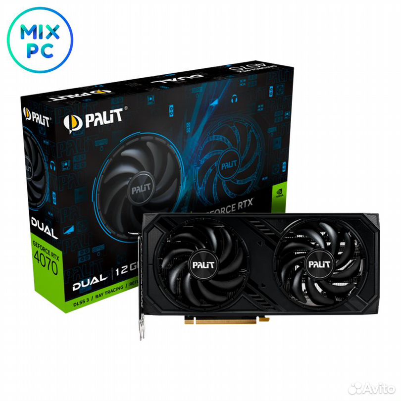 Видеокарта RTX4070 12GB Palit Dual NED4070019K9-1047D