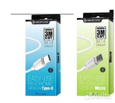 Кабель USB micro USB borofone BX14 LinkJet (белый)