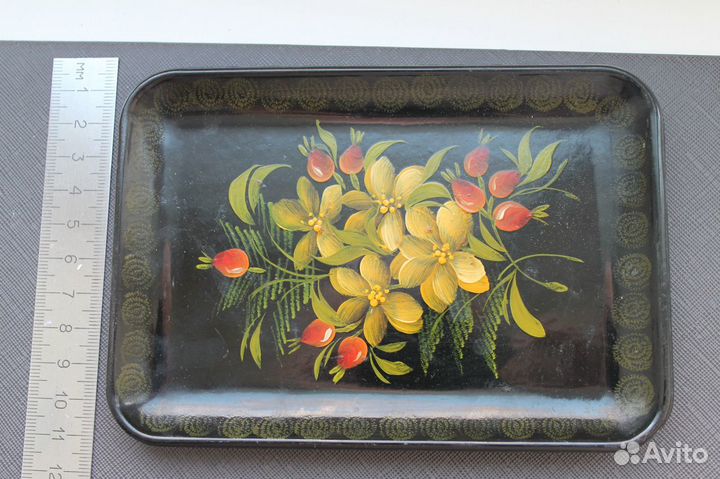 Пластиковый поднос роспись