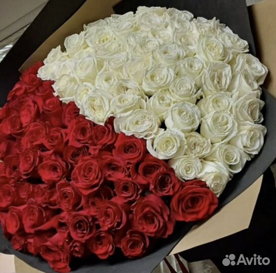 Розы 51, 101 роза 60см с доставкой Москва