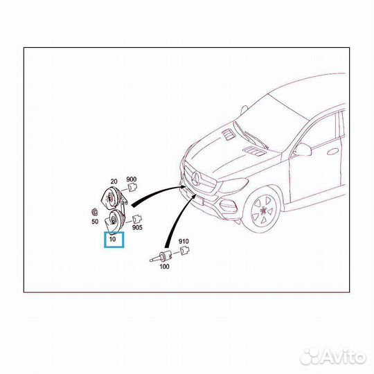 Сигнал звуковой высокой частоты 510 Mercedes Новое