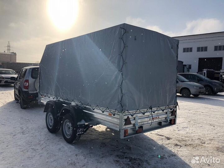 2-осный прицеп Мзса 817732.012 с тентом 1,5 м скос