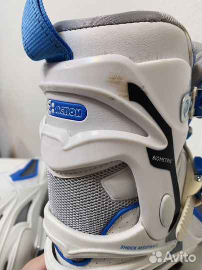 Ролики Reaction 37 размера бело-голубые