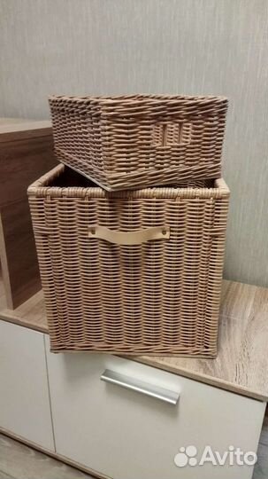 Короб плетеный для стеллажа