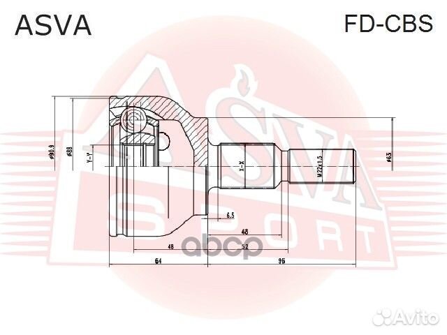 ШРУС внешний перед прав/лев fdcbs asva