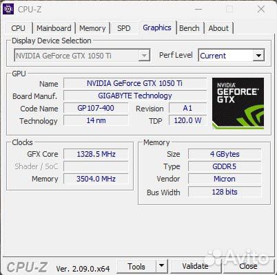 Nvidia geforce gtx 1050 ti gigabyte 4gb