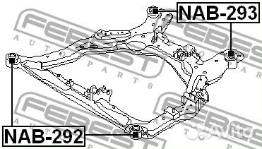 Febest NAB-292 Сайлентблок подрамника nissan muran