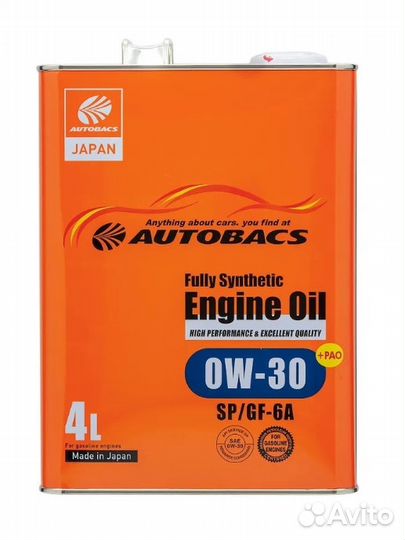 Масло моторное Аutobacs 5W40 SP/GF-6 (4л.) синт