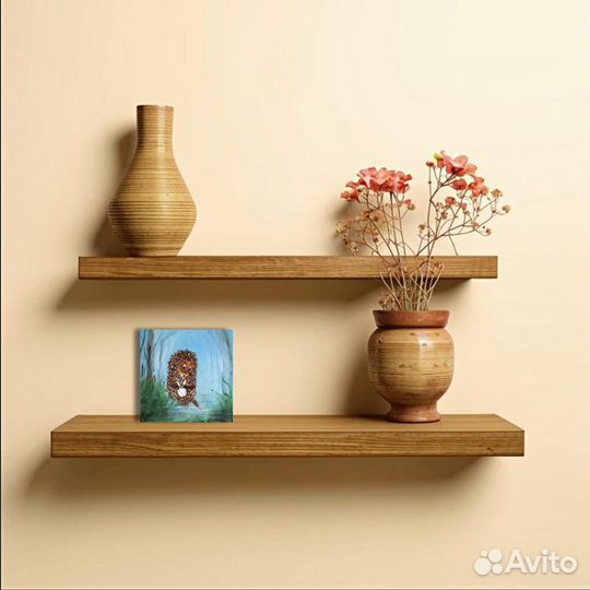 Картина маслом на холсте Ежик