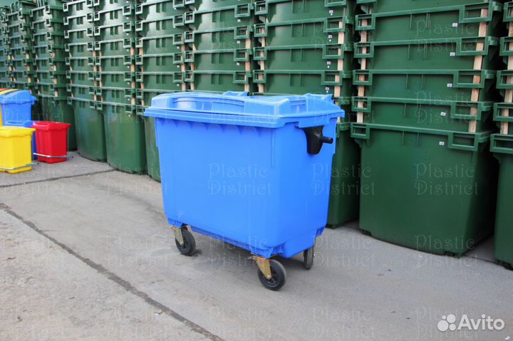 Пластиковый контейнер для мусора 660л Ч6726