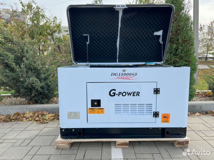 Генератор дизельный 13,5 kW G-power трехфазный