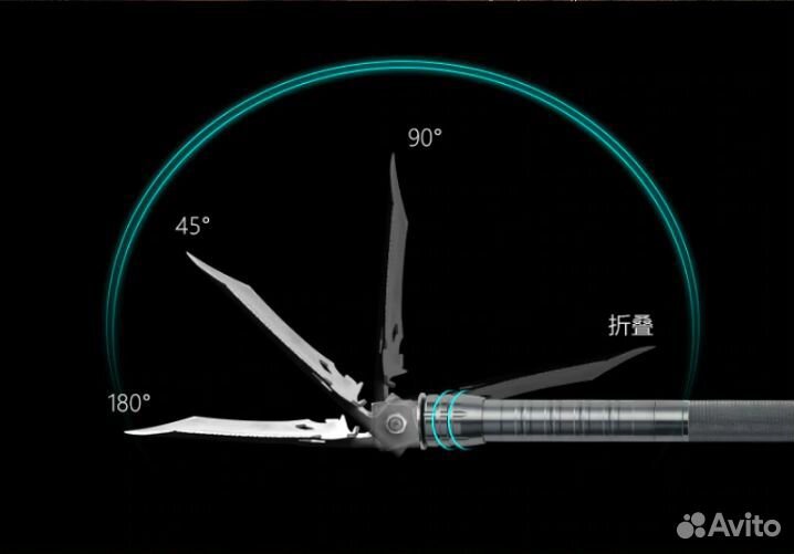 Многофункциональная лопата, тактическая 15 в 1