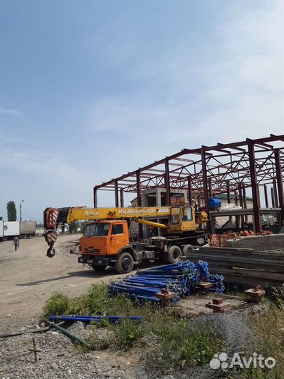 Аренда и услуги автокрана, 25 т, 21.7 м, с гуськом 9 м