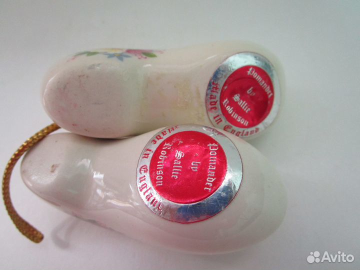 Старинный помандер фарфор цветы Англия