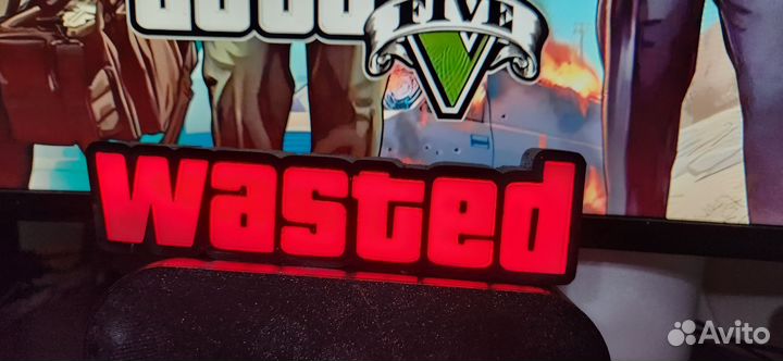 Светильник Wasted из GTA красный USB