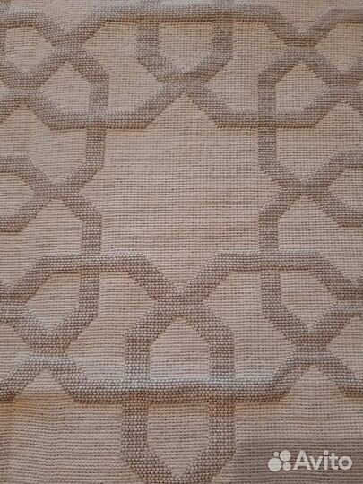 Покрывало жаккардовое хлопок 160х210 белое с серым