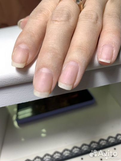Пудровый маникюр без аллергии и сушки в лампе