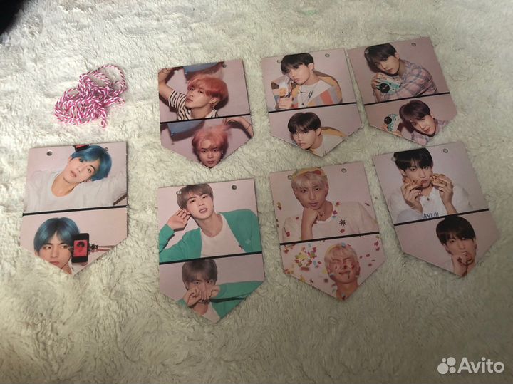 Гирлянда с флажками «BTS»