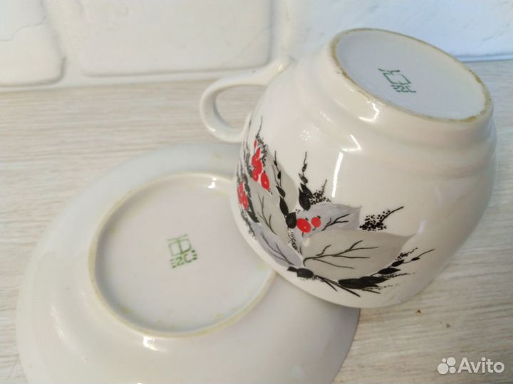 Чайная пара СССР. Советский фарфор. Посуда СССР