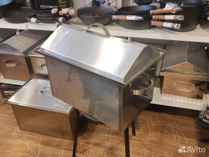 Коптильня из нержавейки 40*25*25см 2мм