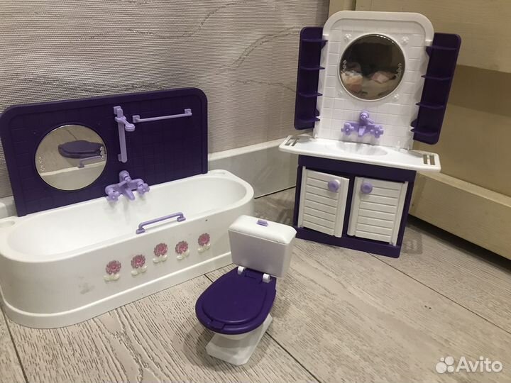 Мебель,шкаф,холодильник,ванная,камин для Барби