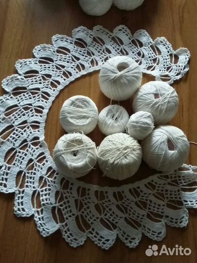 Нитки пряжа кружевной воротник