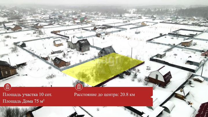 Дача 75 м² на участке 10 сот.