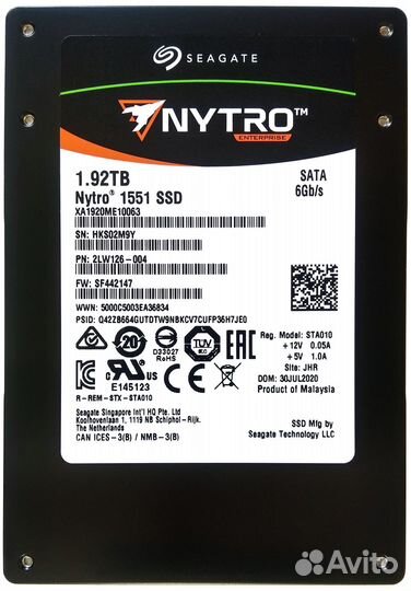 SSD Seagate Nytro 1551 1.92TB SATA (3 dwpd)