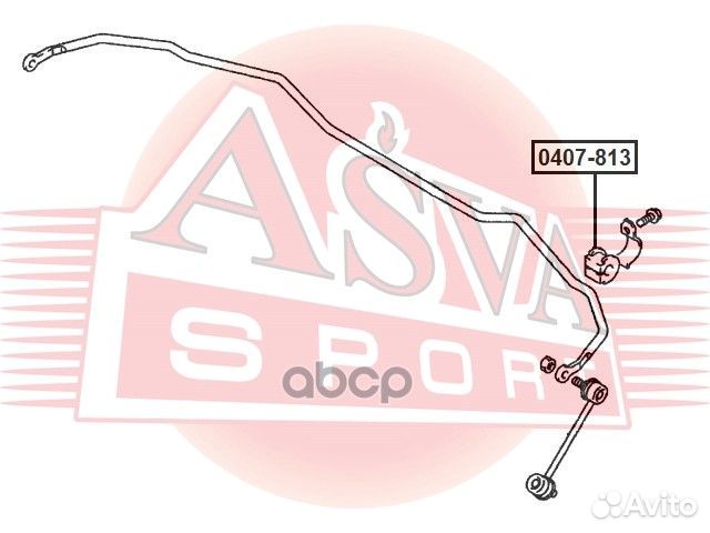 0407-813 asva втулка стабилизатора 0407-813 asva