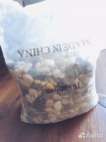 Декоративные камни (галька шлифованная 3х цветная