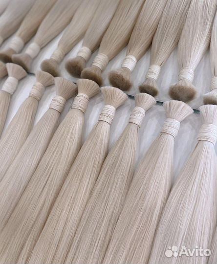 Волосы для наращивания блонд Премиум