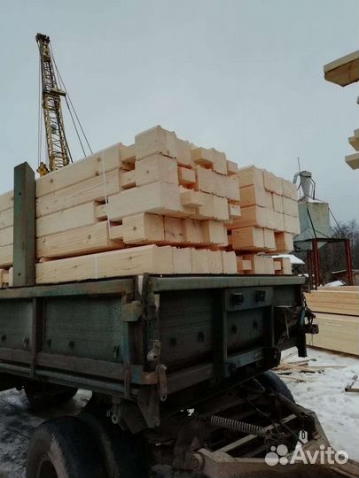 Профилированный брус с чашами