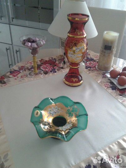 Ваза-конфетница из Богемского стекла, европа