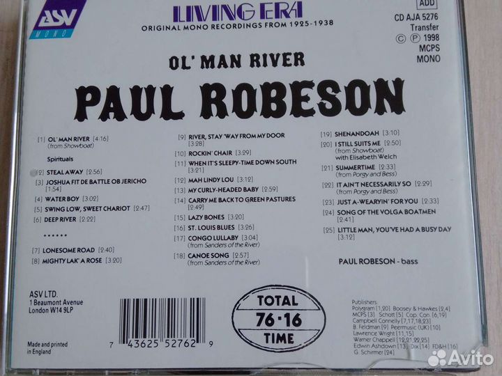 Пол Робсон(2 CD)