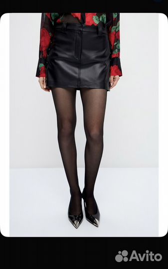 Юбка кожаная lime